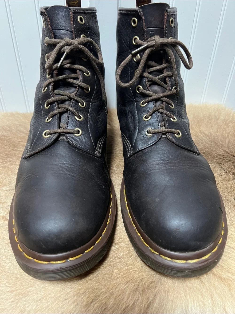 Dr Martens 1460 Brown Leather Combat Boots 13